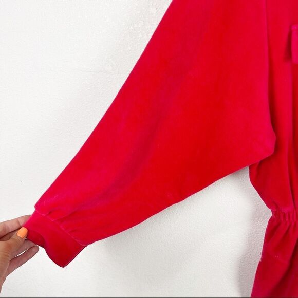 Saks Fifth Avenue Red Velvet Jumpsuit Gold XS - Picture 6 of 14